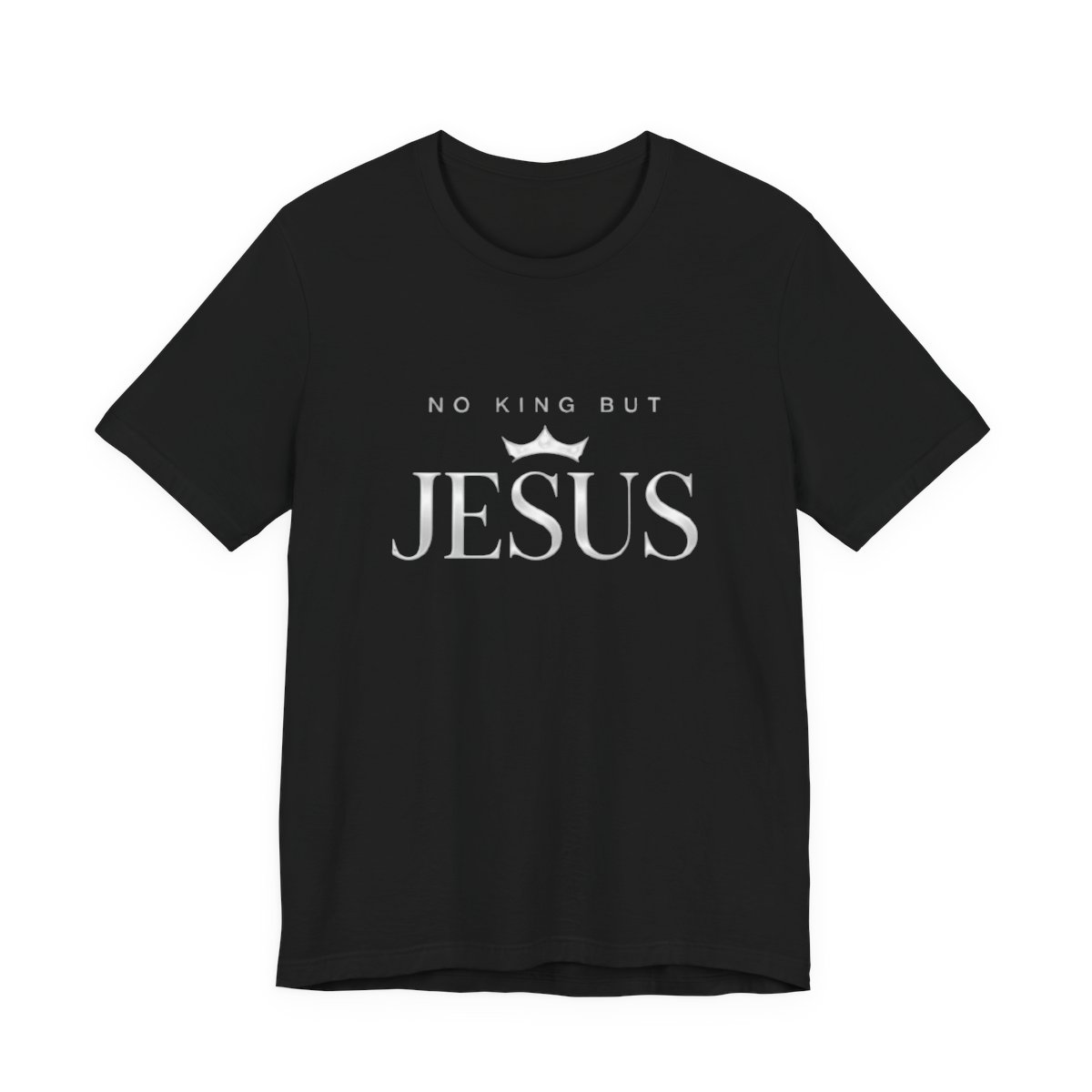 No King But Jesus t-shirt design with crown graphic