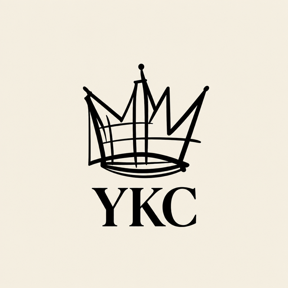 YKC crown logo on matching cream background