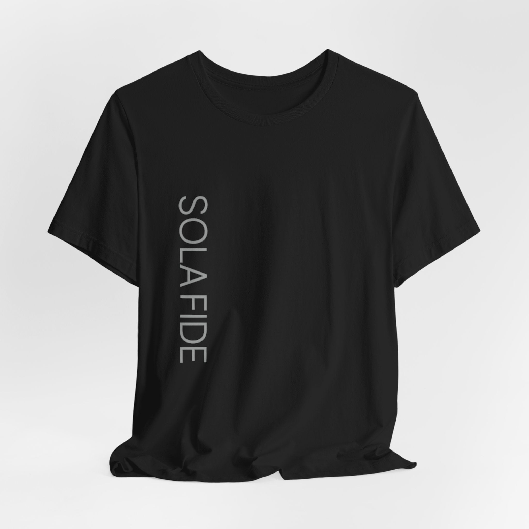 Sola Fide — Vertical Logo Tee | Faith Alone