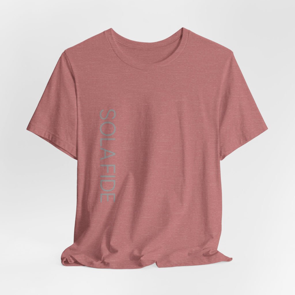 Sola Fide — Vertical Logo Tee | Faith Alone