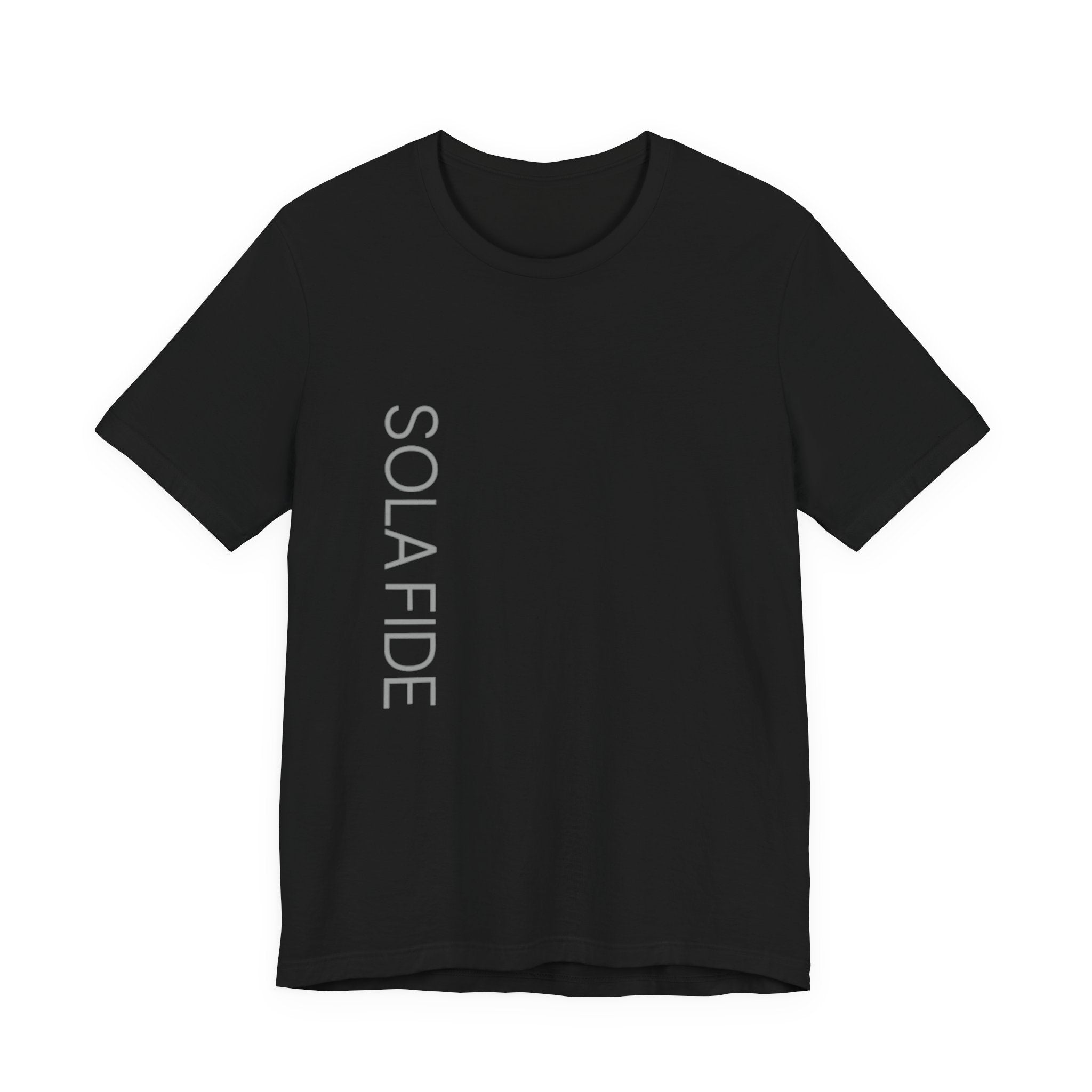 Sola Fide — Vertical Logo Tee | Faith Alone