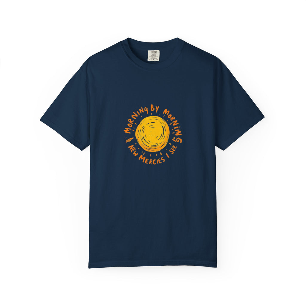 Morning by Morning New Mercies Christian T-Shirt - Lamentations 3:23 Comfort Colors Tee