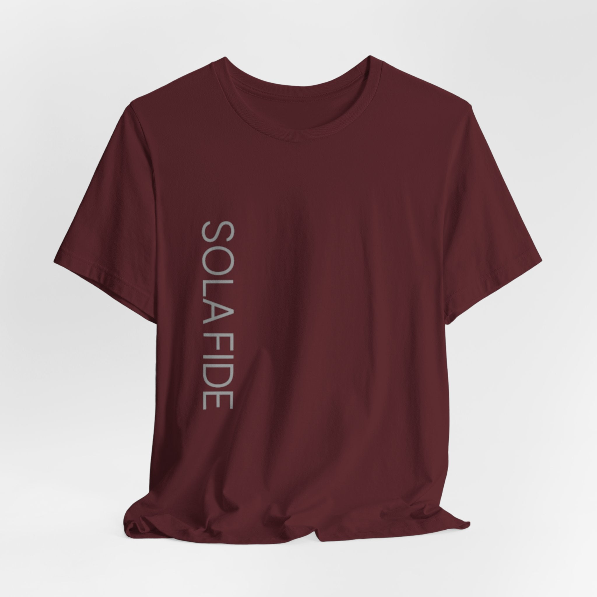 Sola Fide — Vertical Logo Tee | Faith Alone