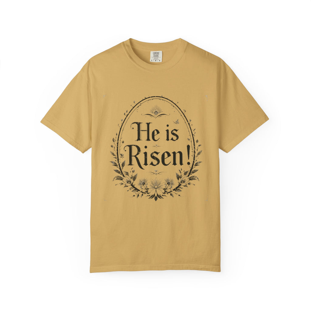 He Is Risen Christian T-Shirt - Easter Resurrection Faith Tee