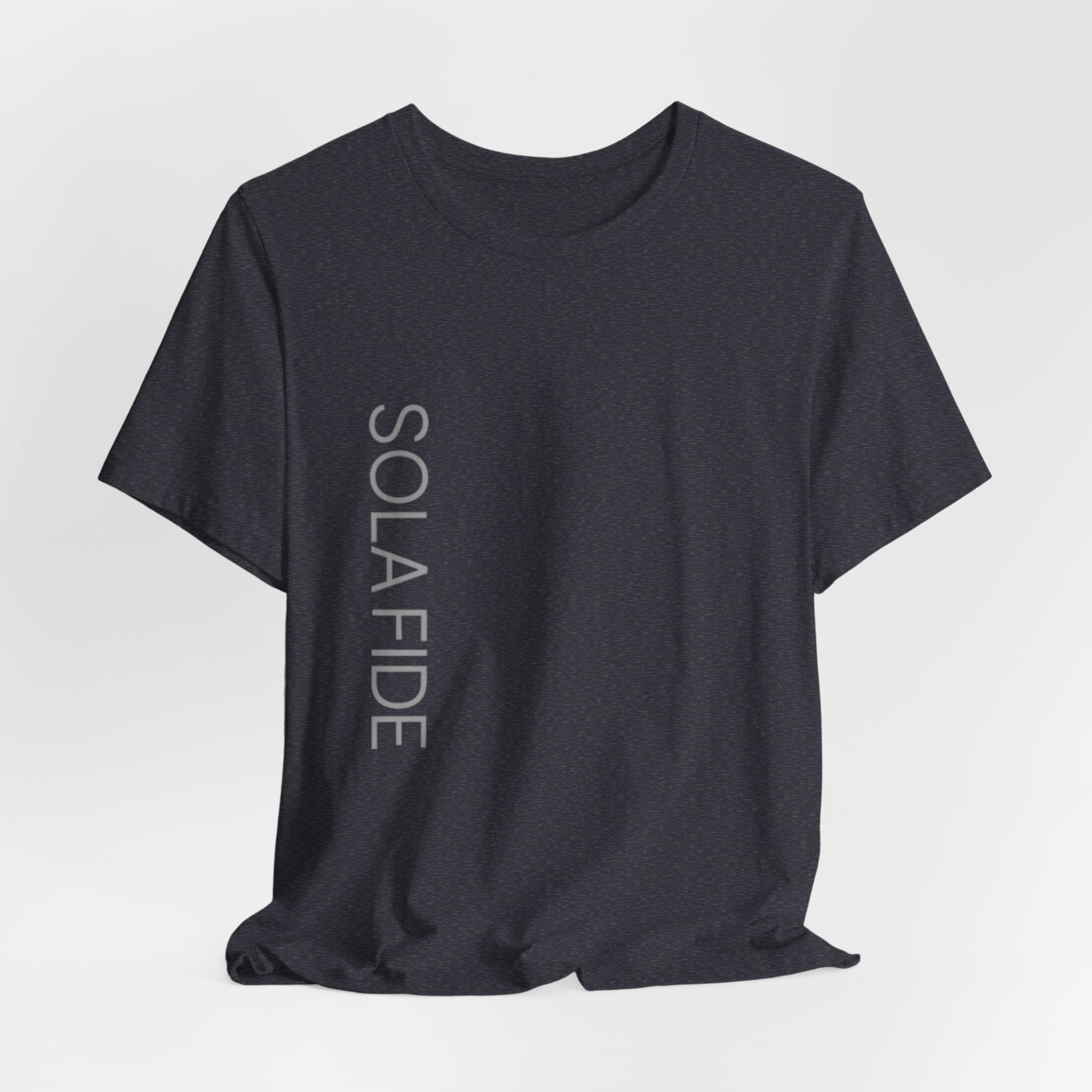 Sola Fide — Vertical Logo Tee | Faith Alone
