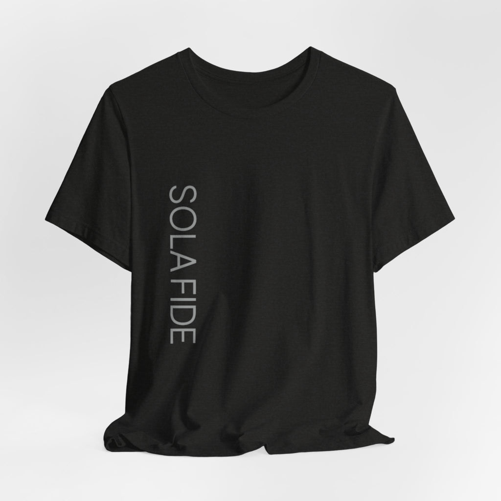 Sola Fide — Vertical Logo Tee | Faith Alone