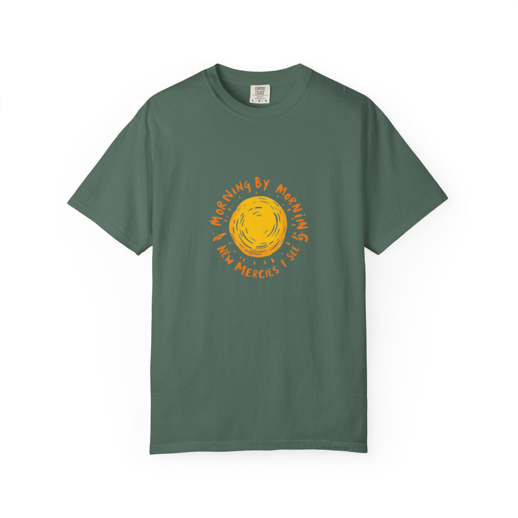 Morning by Morning New Mercies Christian T-Shirt - Lamentations 3:23 Comfort Colors Tee