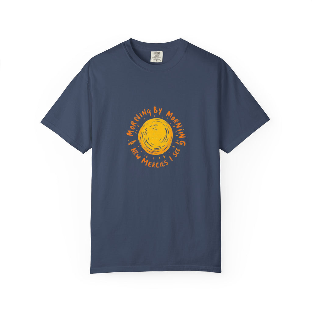 Morning by Morning New Mercies Christian T-Shirt - Lamentations 3:23 Comfort Colors Tee