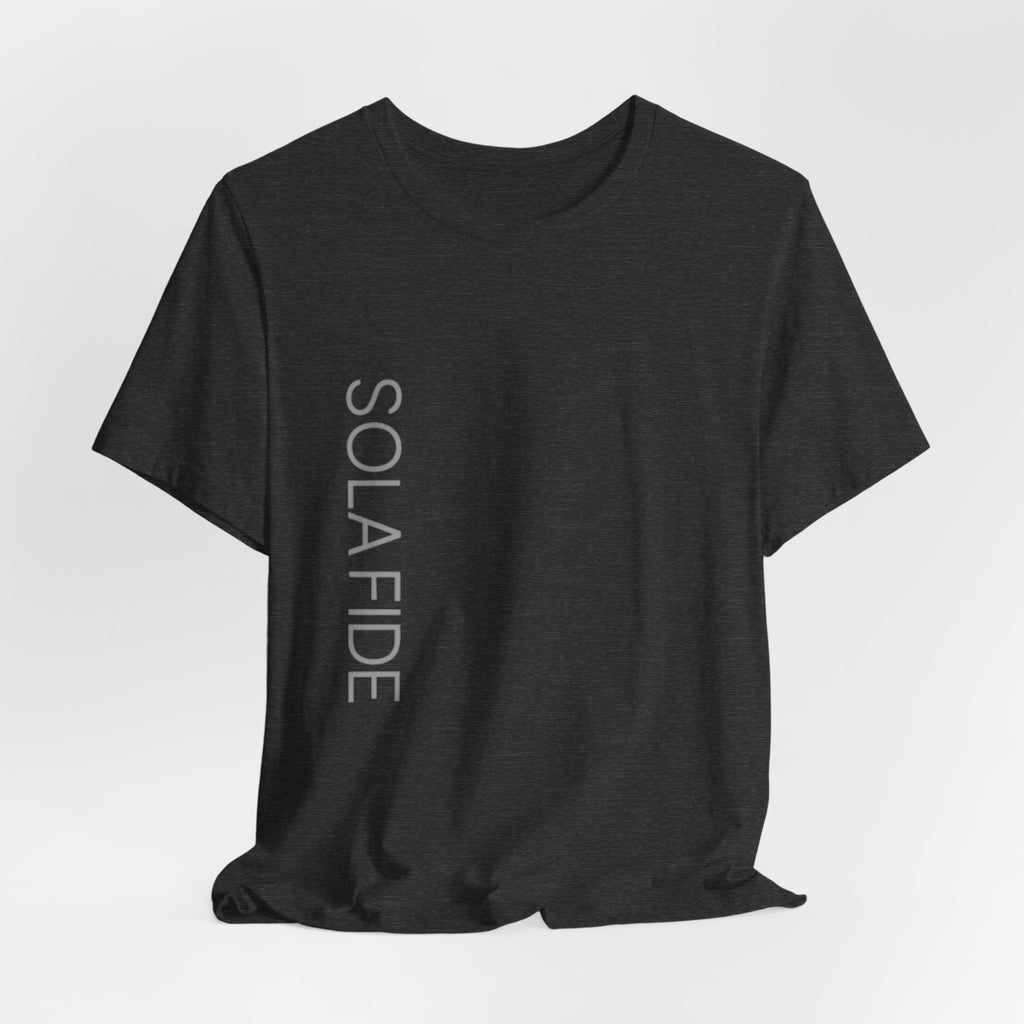 Sola Fide — Vertical Logo Tee | Faith Alone