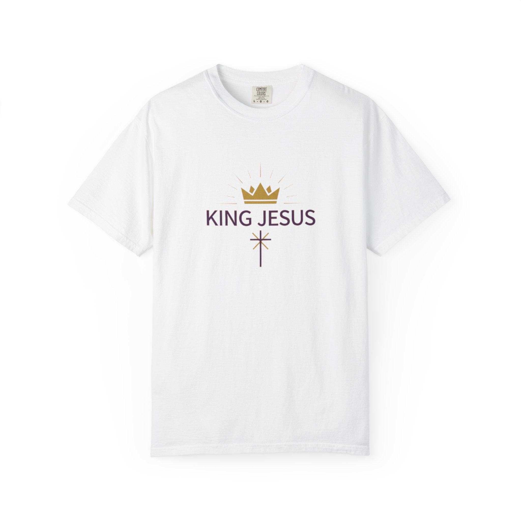 King Jesus T-Shirt — Crown & Cross Christian Faith Tee