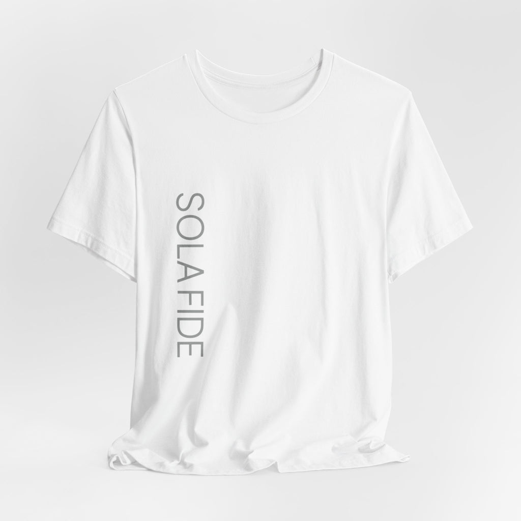 Sola Fide — Vertical Logo Tee | Faith Alone