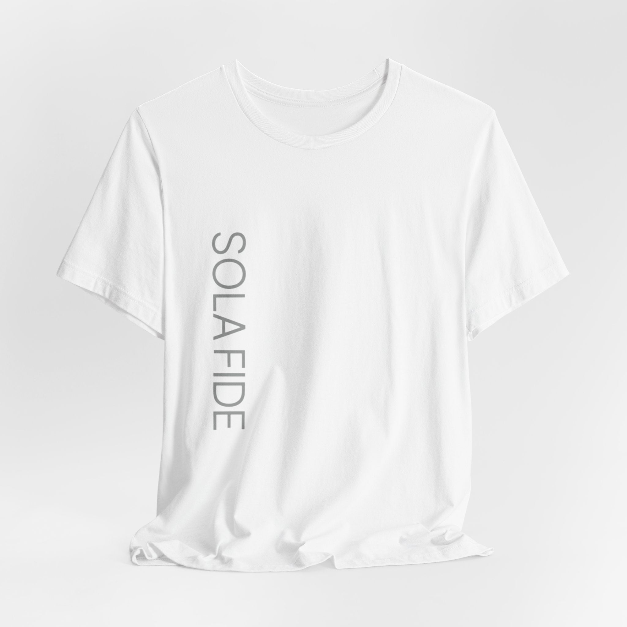 Sola Fide — Vertical Logo Tee | Faith Alone