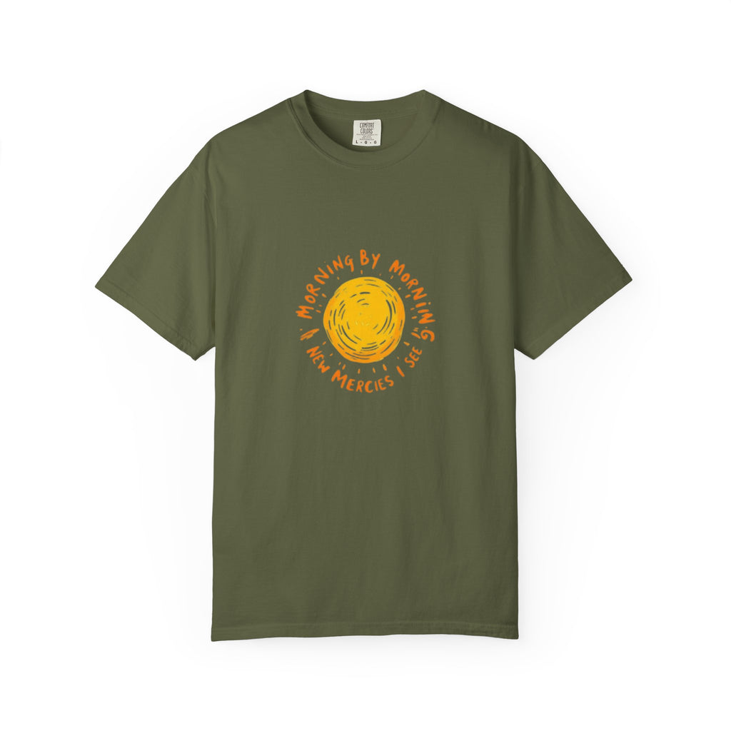 Morning by Morning New Mercies Christian T-Shirt - Lamentations 3:23 Comfort Colors Tee