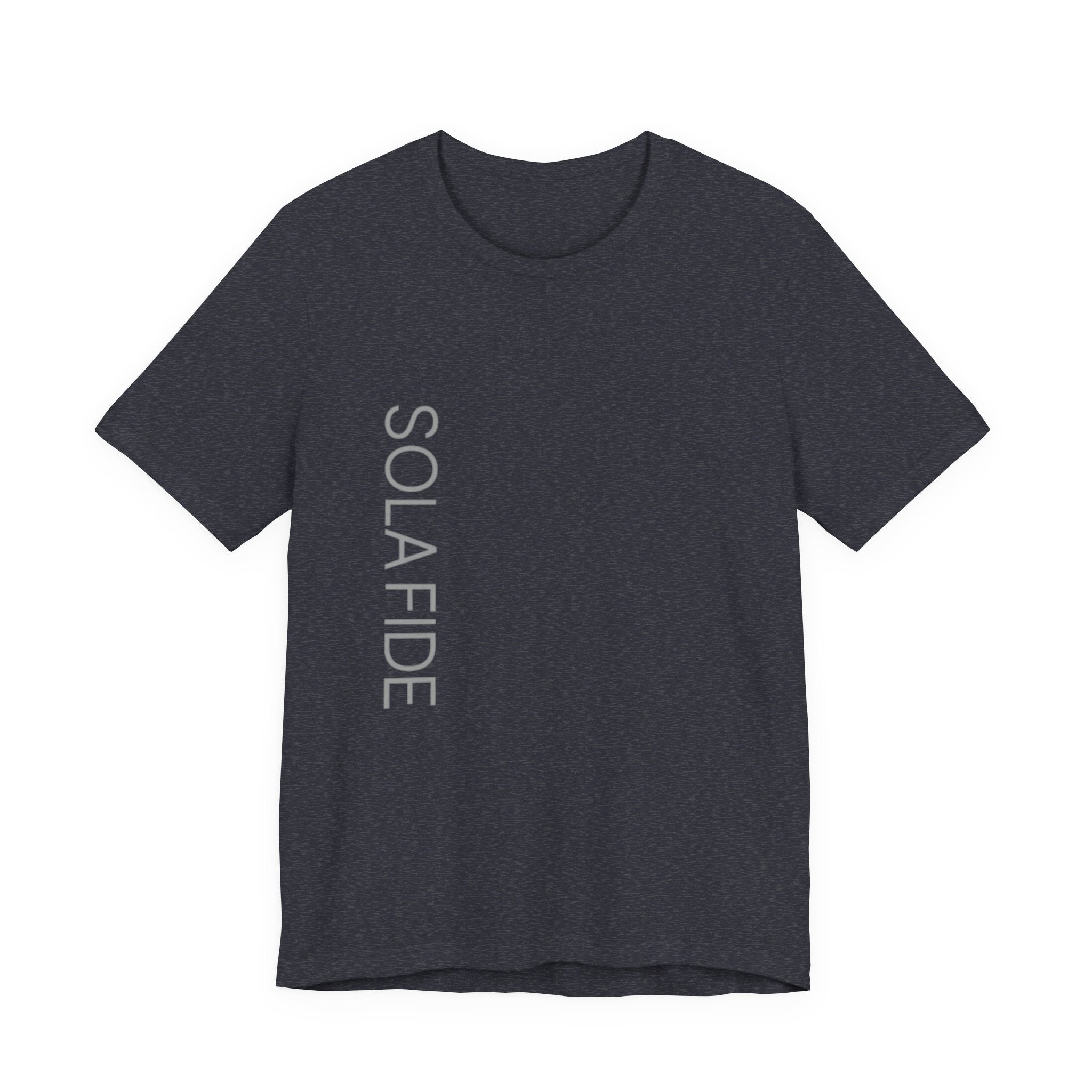Sola Fide — Vertical Logo Tee | Faith Alone