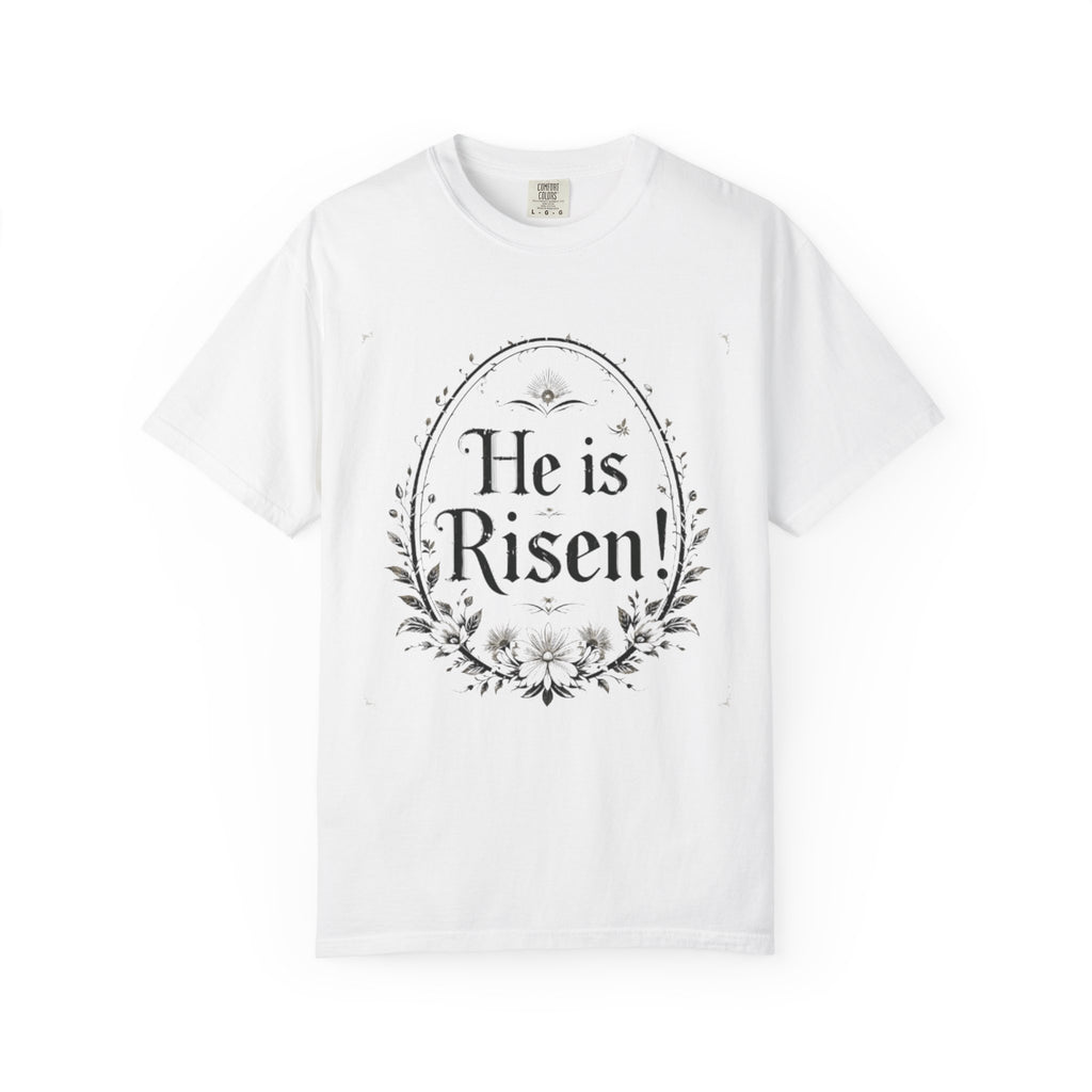He Is Risen Christian T-Shirt - Easter Resurrection Faith Tee