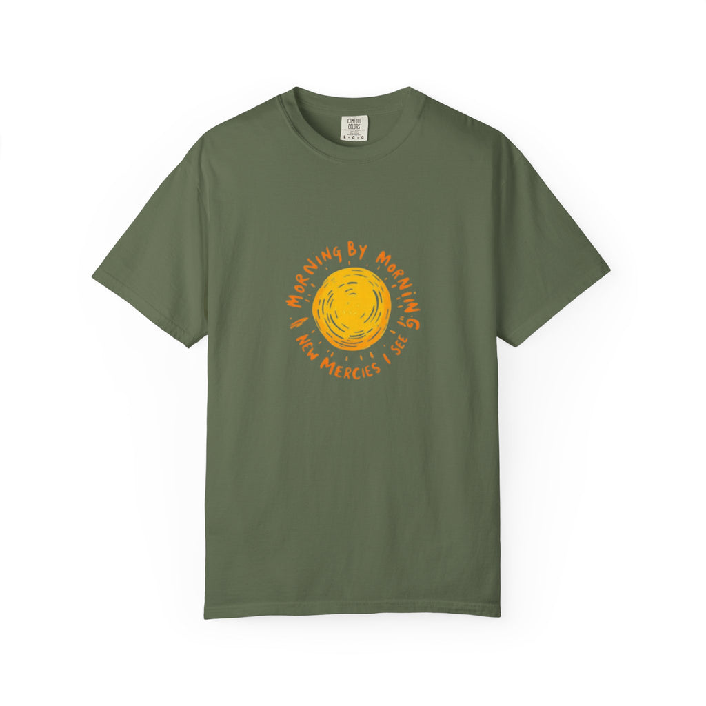 Morning by Morning New Mercies Christian T-Shirt - Lamentations 3:23 Comfort Colors Tee