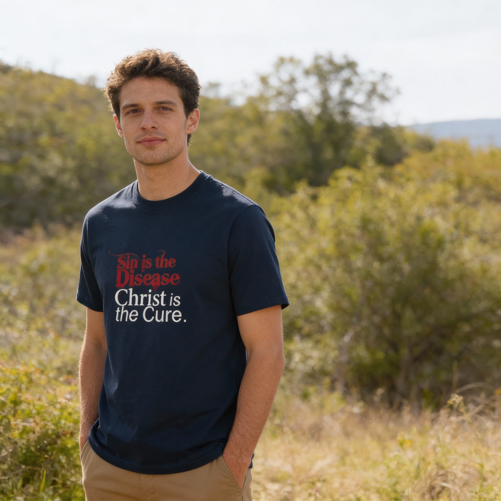 Sin is the Disease Jesus is the Cure Christian T-Shirt - Gospel Truth Tee