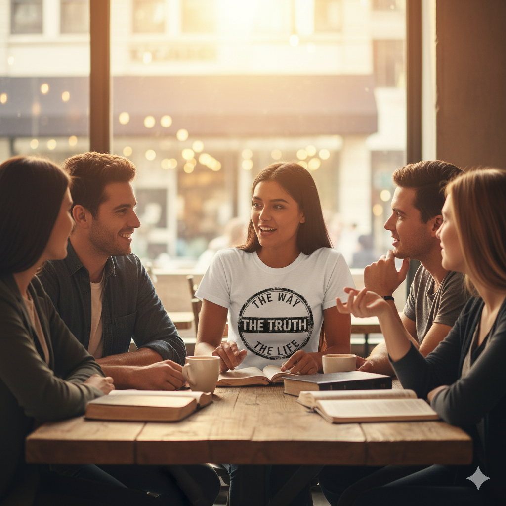 "The Way, The Truth, The Life" Christian Faith Graphic Tee