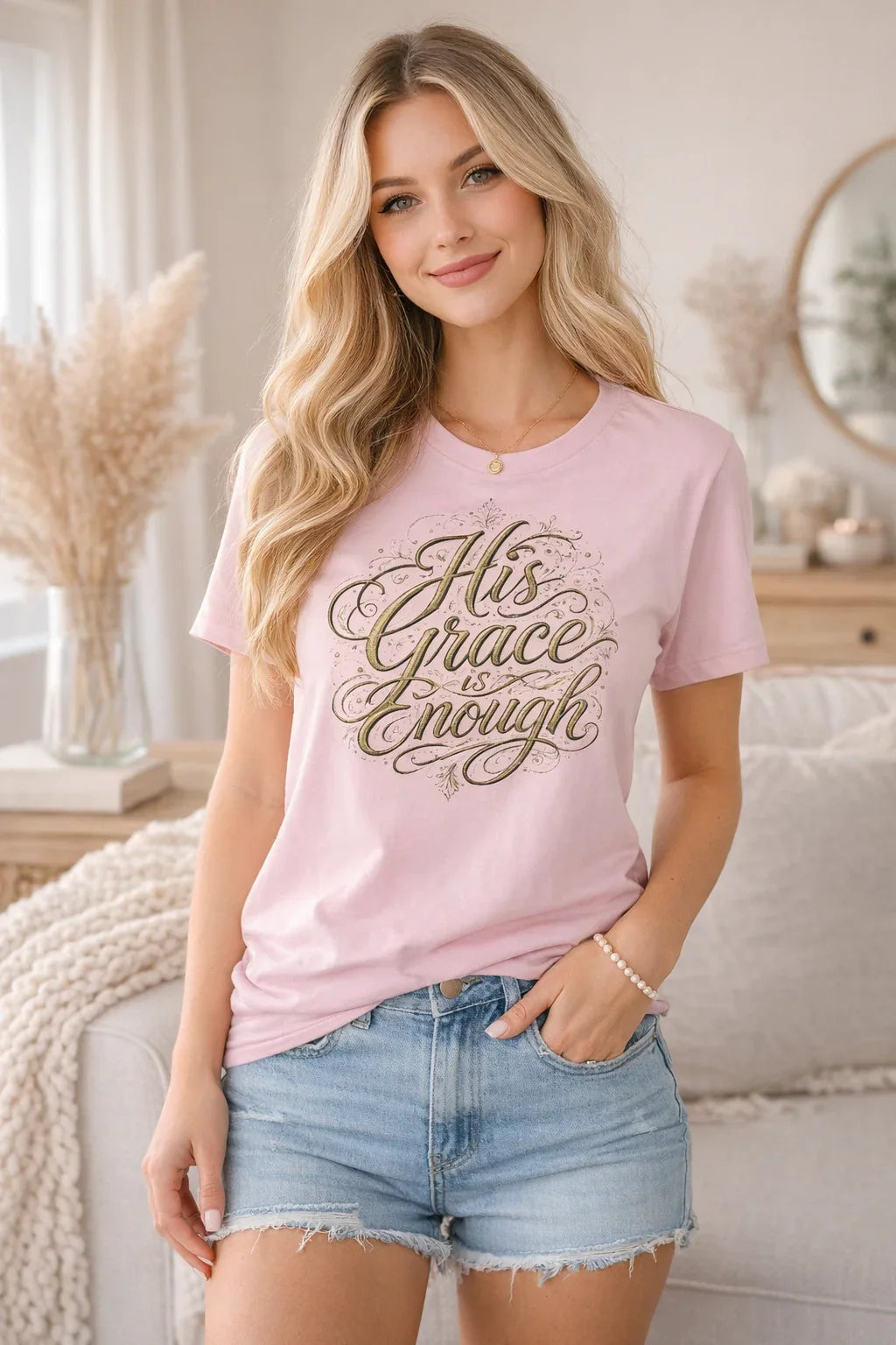 His Grace Is Enough T-Shirt — Inspirational Christian Faith Tee
