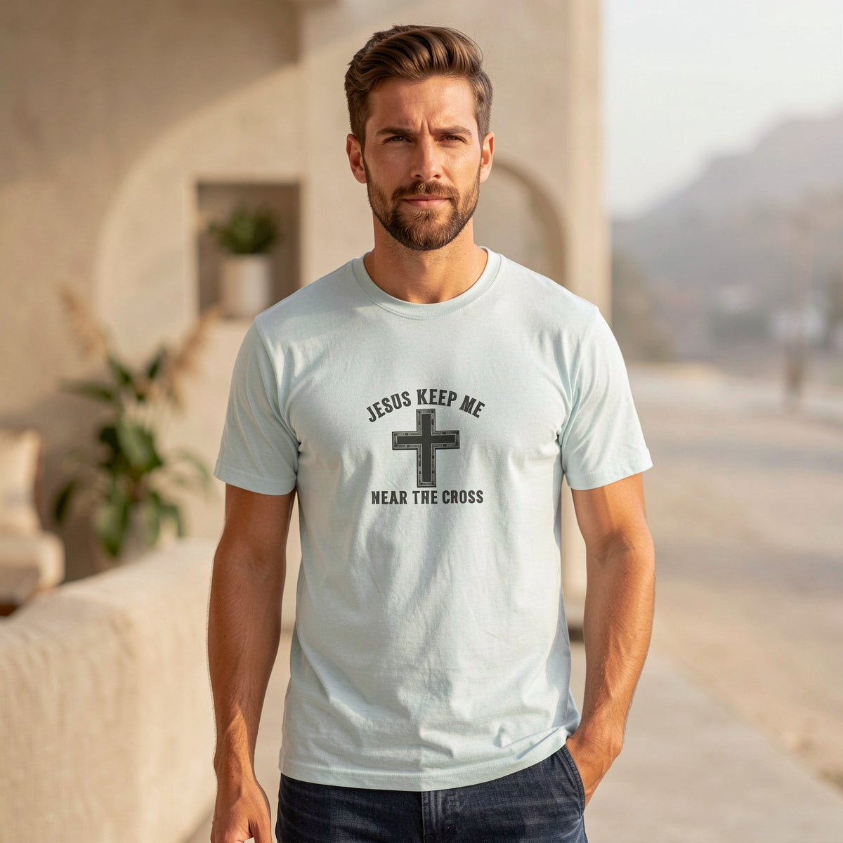 "Jesus Keep Me Near the Cross" Faith Tee