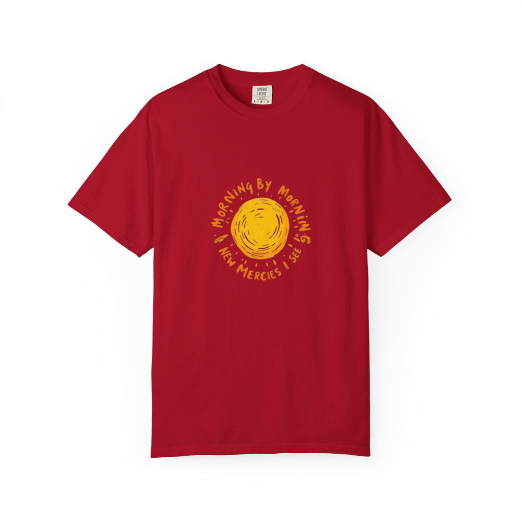 Morning by Morning New Mercies Christian T-Shirt - Lamentations 3:23 Comfort Colors Tee
