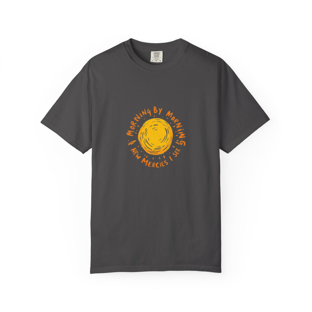 Morning by Morning New Mercies Christian T-Shirt - Lamentations 3:23 Comfort Colors Tee