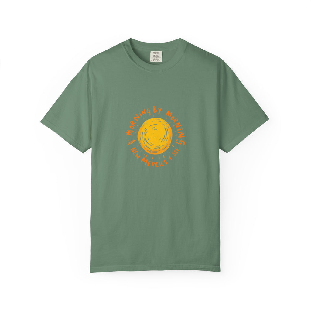 Morning by Morning New Mercies Christian T-Shirt - Lamentations 3:23 Comfort Colors Tee