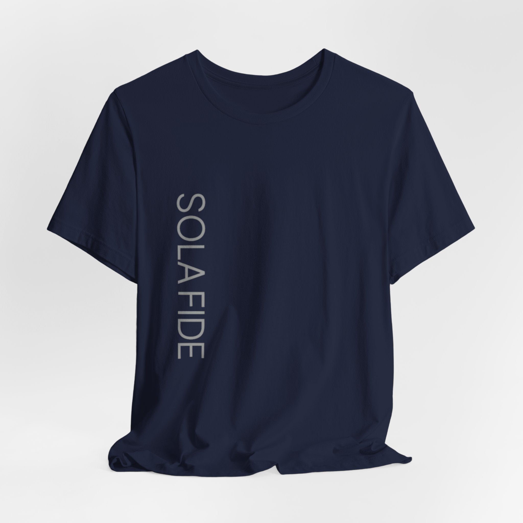 Sola Fide — Vertical Logo Tee | Faith Alone