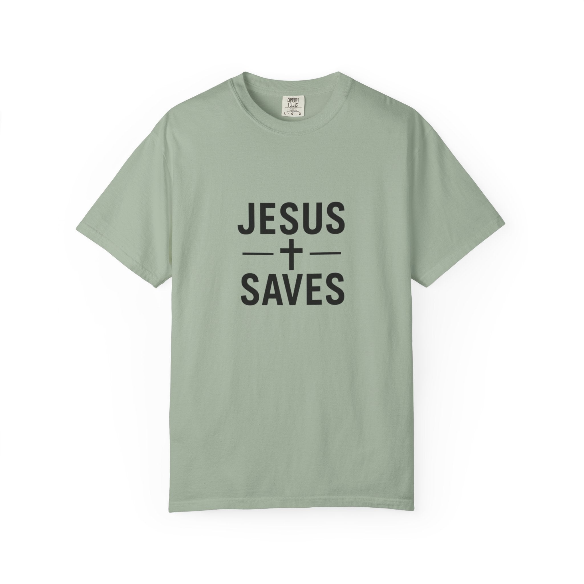 Jesus Saves T-Shirt — Minimal Christian Faith Tee