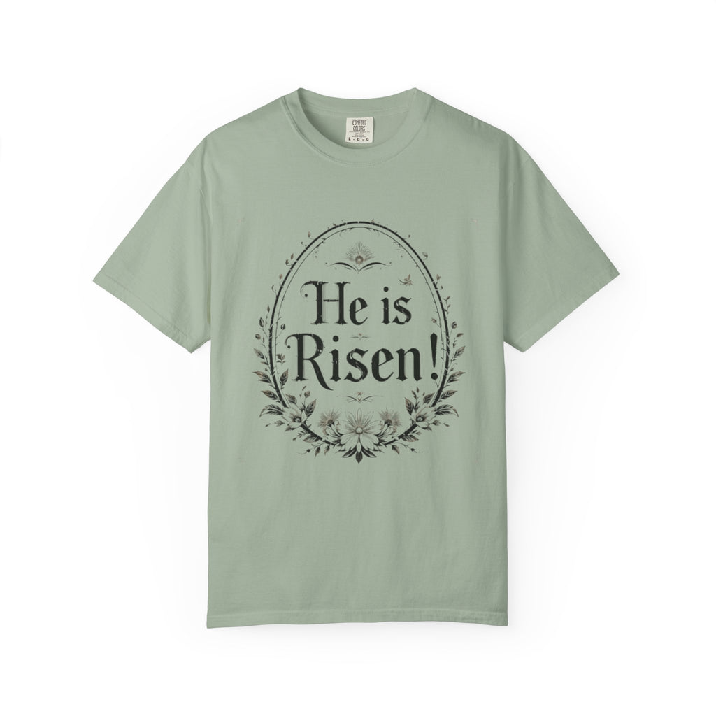 He Is Risen Christian T-Shirt - Easter Resurrection Faith Tee