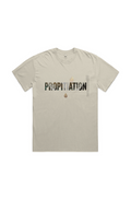 Propitiation Heavy Faded Tee in Faded Ecru — front view showing Propitiation theology graphic, 7.1 oz 100% carded cotton heavyweight vintage faded Christian tee by 4HG