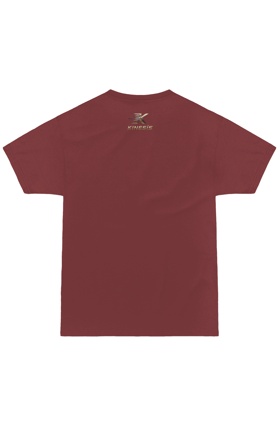 With All His Strength maroon heavy tee – back view, Christian t-shirt by 4HG