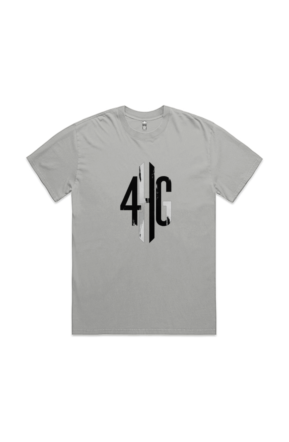Redemption Gothic faded storm heavy tee – front view, premium garment-dyed Christian apparel