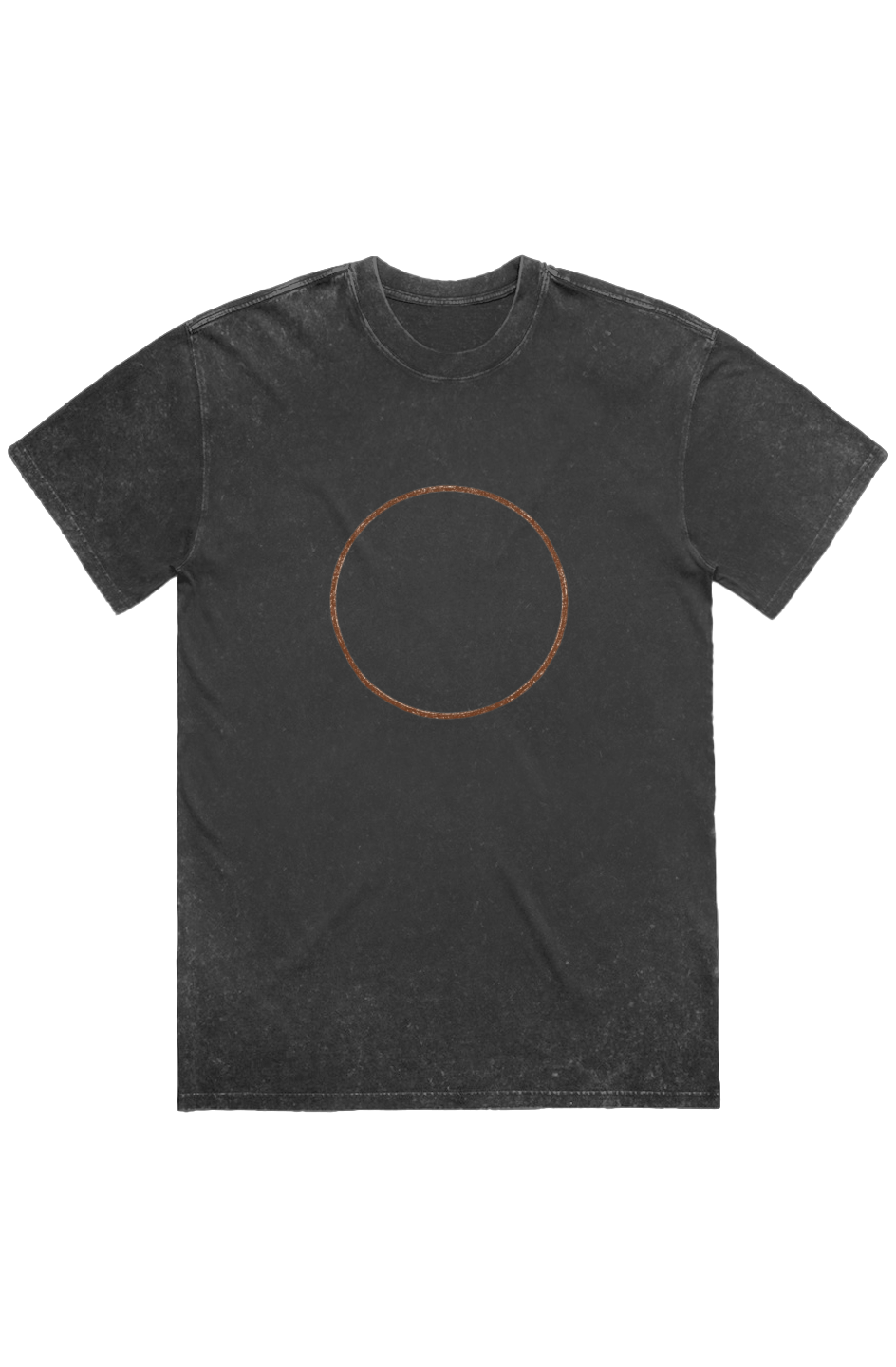 Eternal God Stone Wash Heavy Tee in Black Stone — front view showing Psalm 90:2 From Everlasting to Everlasting scripture graphic, stone wash heavy Christian tee by 4HG