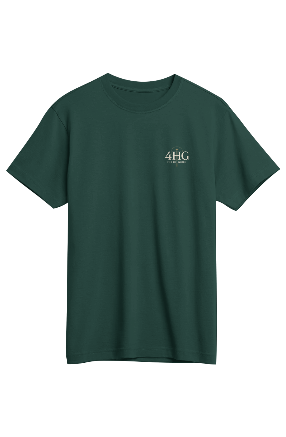 Incarnation (back) Supima Tee in Forest — front view, premium Supima cotton Christian tee by 4HG