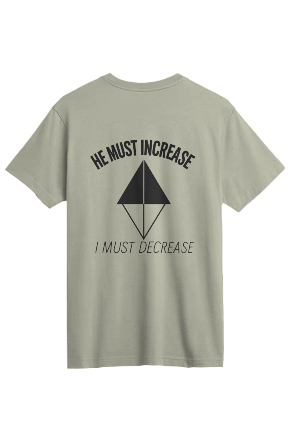 He Must Increase Men's Supima Tee in Meadow — John 3:30 Christian apparel by 4HG

