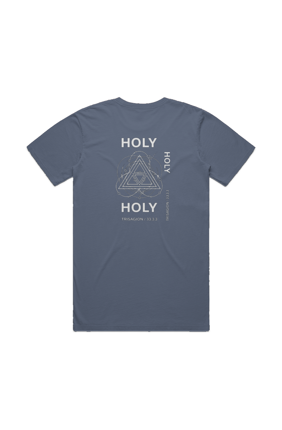 Holy Holy Holy Men's Staple Faded Tee in Faded Army — Isaiah 6 garment-dyed Christian tee by 4HG