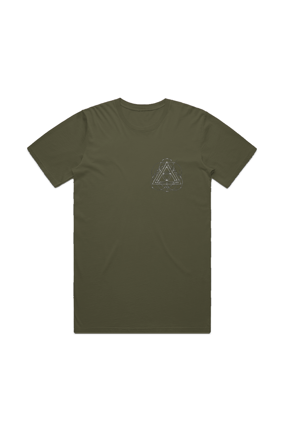 Holy Holy Holy Men's Staple Faded Tee in Faded Army — Isaiah 6 garment-dyed Christian tee by 4HG