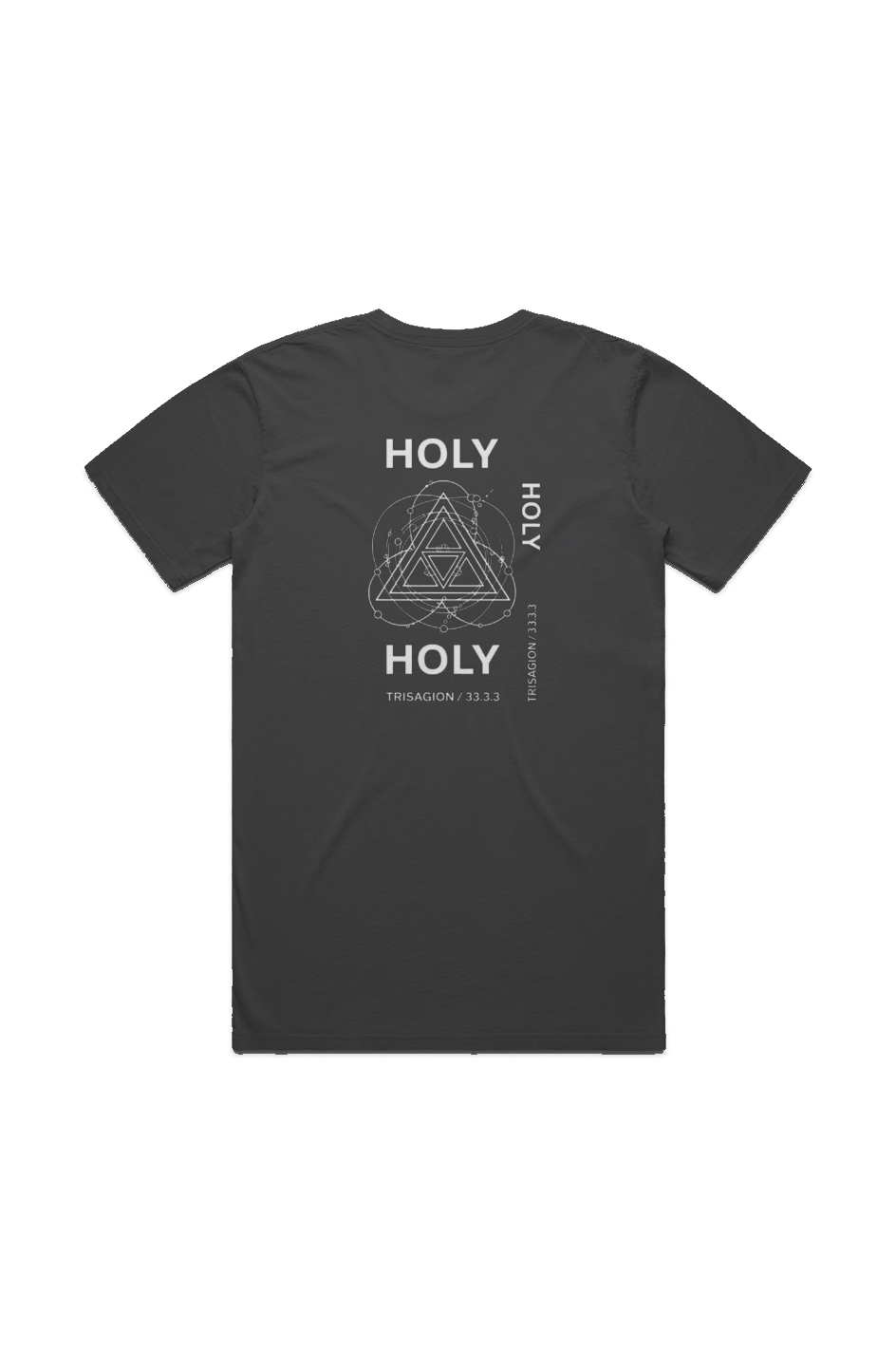 Holy Holy Holy Men's Staple Faded Tee in Faded Black — scripture-inspired faded tee by 4HG
