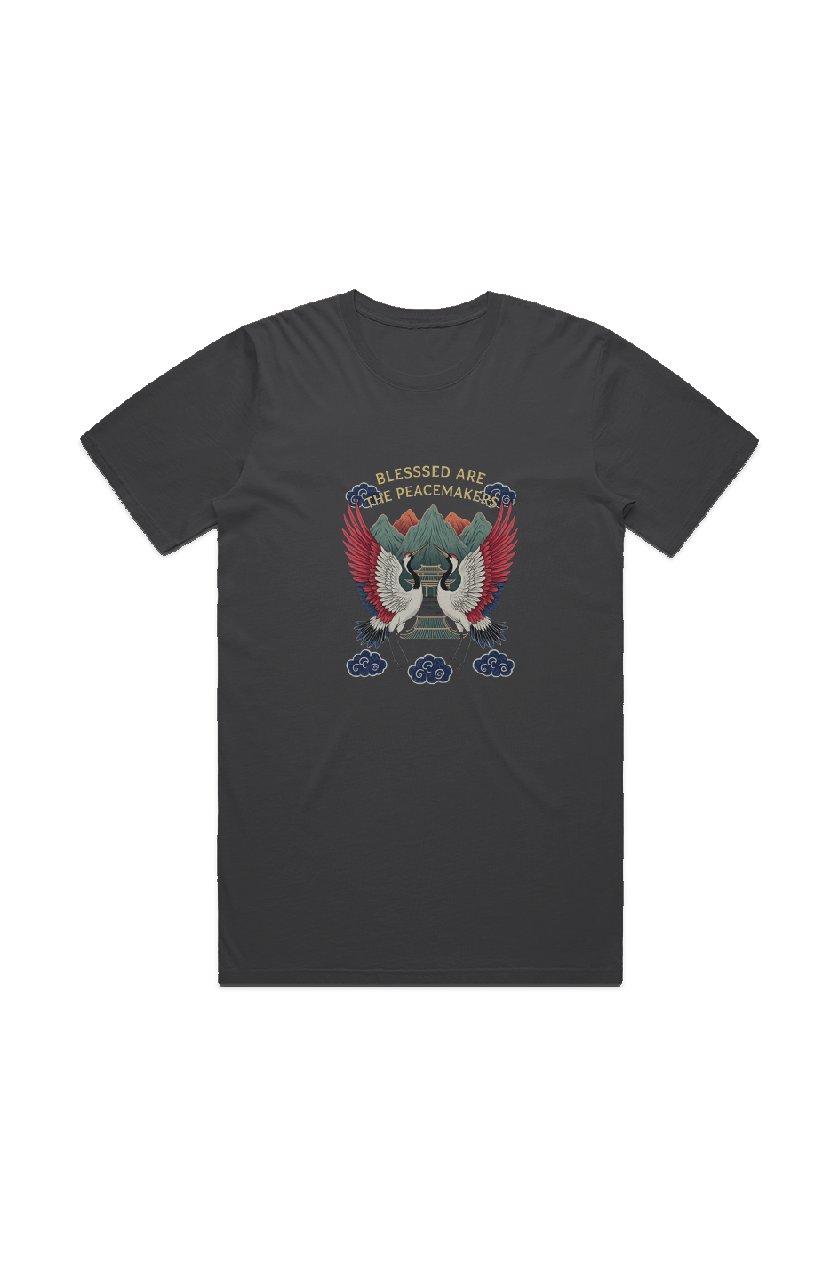 Blessed Are The Peacemakers MENS STAPLE FADED TEE