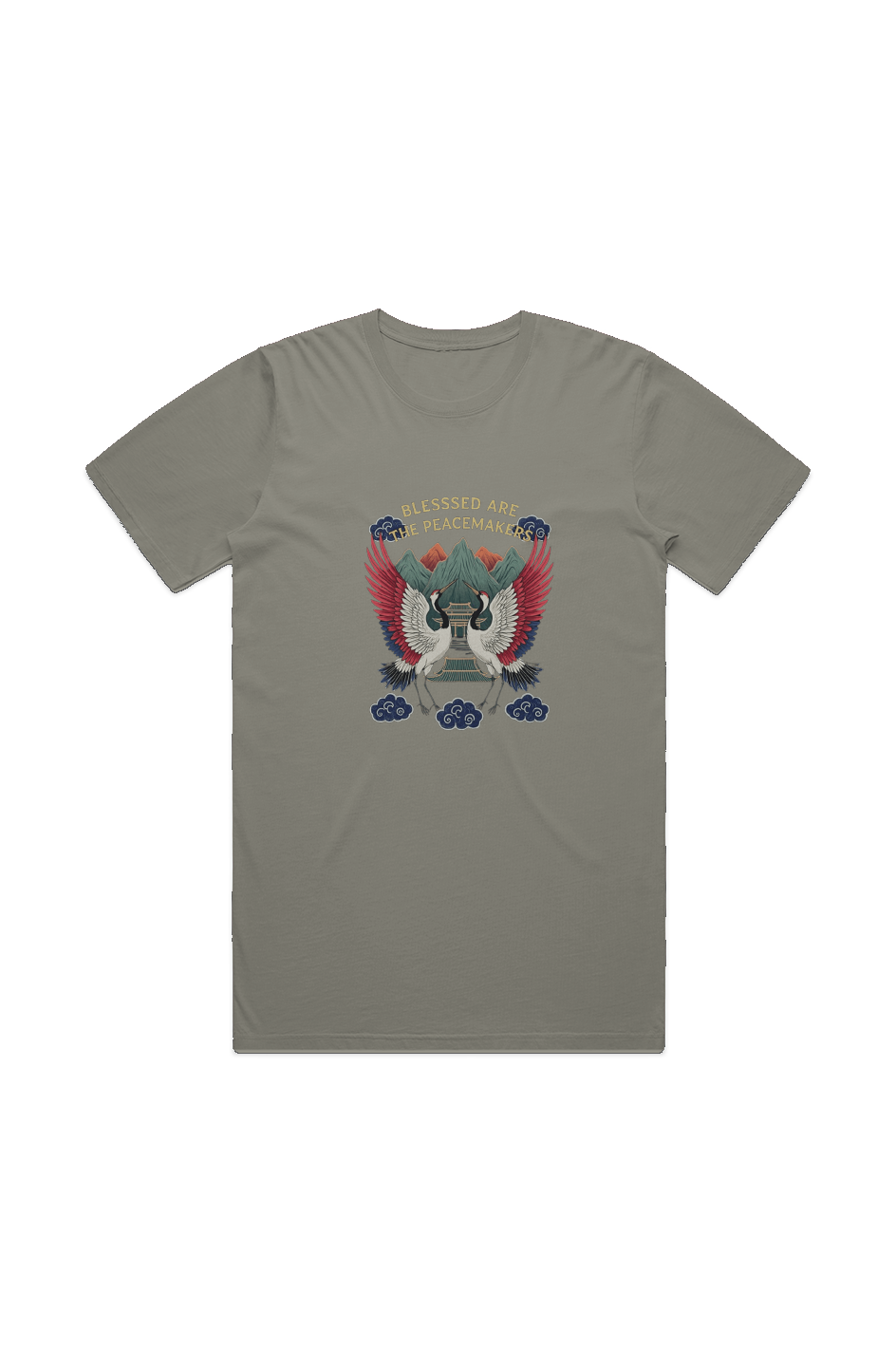 Blessed Are The Peacemakers MENS STAPLE FADED TEE