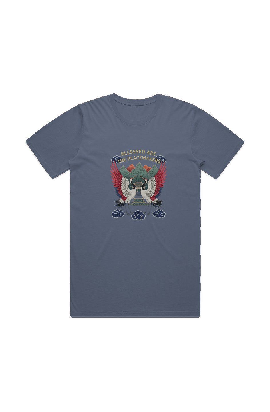 Blessed Are The Peacemakers MENS STAPLE FADED TEE