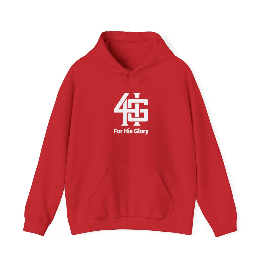 4HG logo on red hoodie