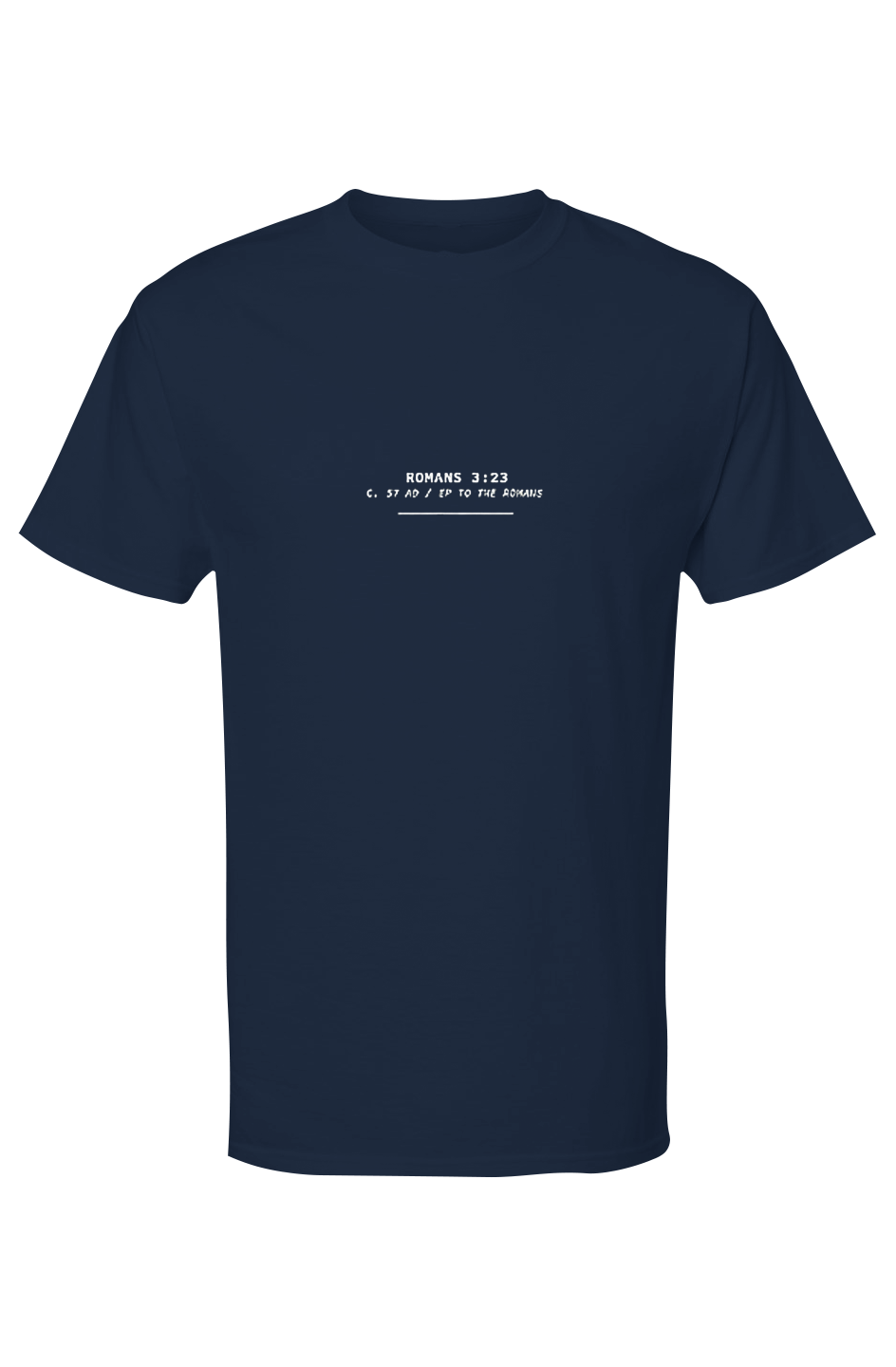 Romans 3:23 Mens Gold Soft Touch Tshirt