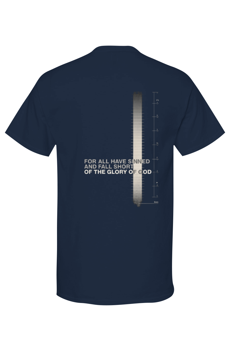 Romans 3:23 Mens Gold Soft Touch Tshirt
