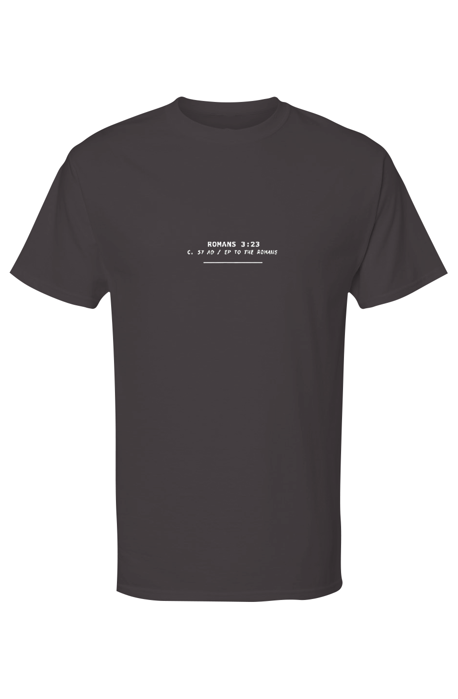 Romans 3:23 Mens Gold Soft Touch Tshirt