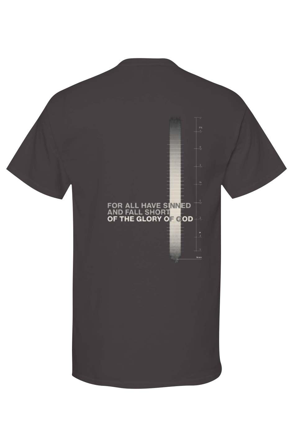 Romans 3:23 Mens Gold Soft Touch Tshirt