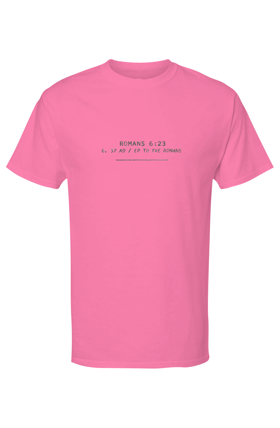 Romans 6:23 Mens Gold Soft Touch Tshirt