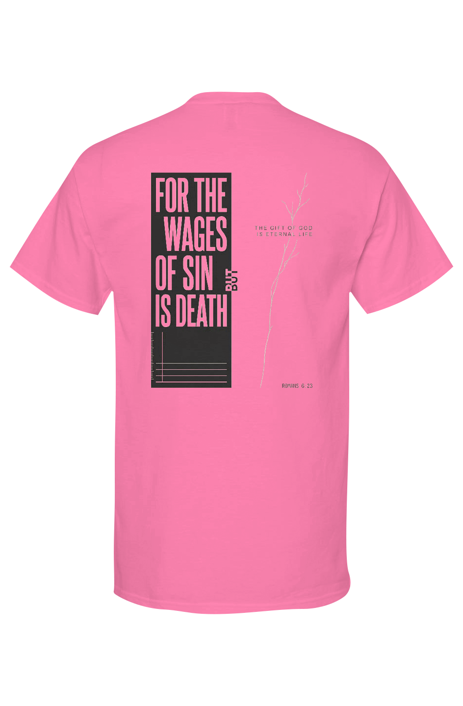 Romans 6:23 Mens Gold Soft Touch Tshirt