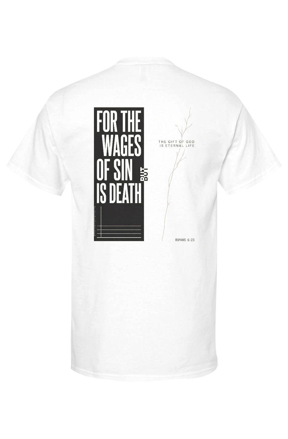 Romans 6:23 Mens Gold Soft Touch Tshirt